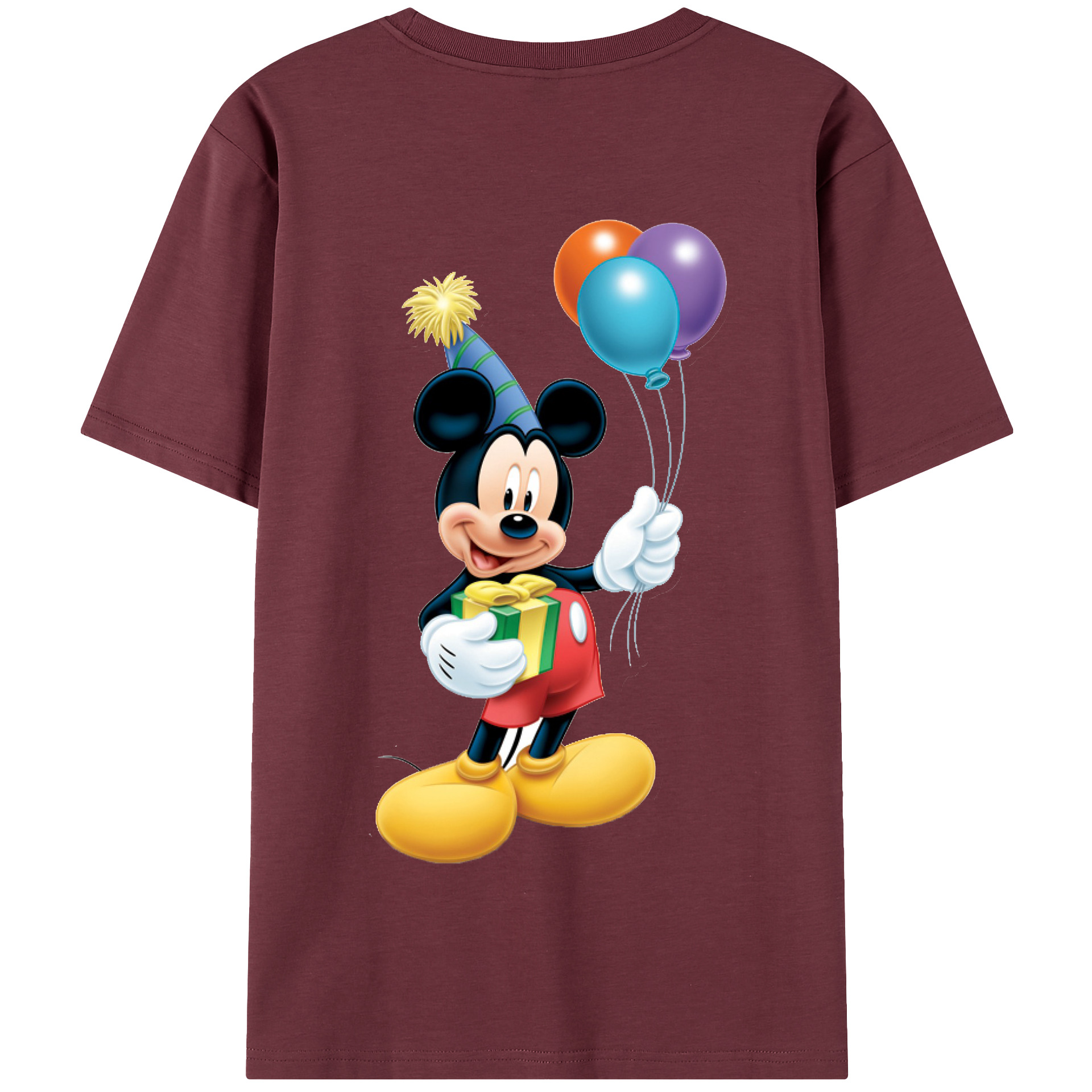 （画像用） ミッキーマウス Mickey Mouse 綿100％半袖Tシャツ（背面プリント）